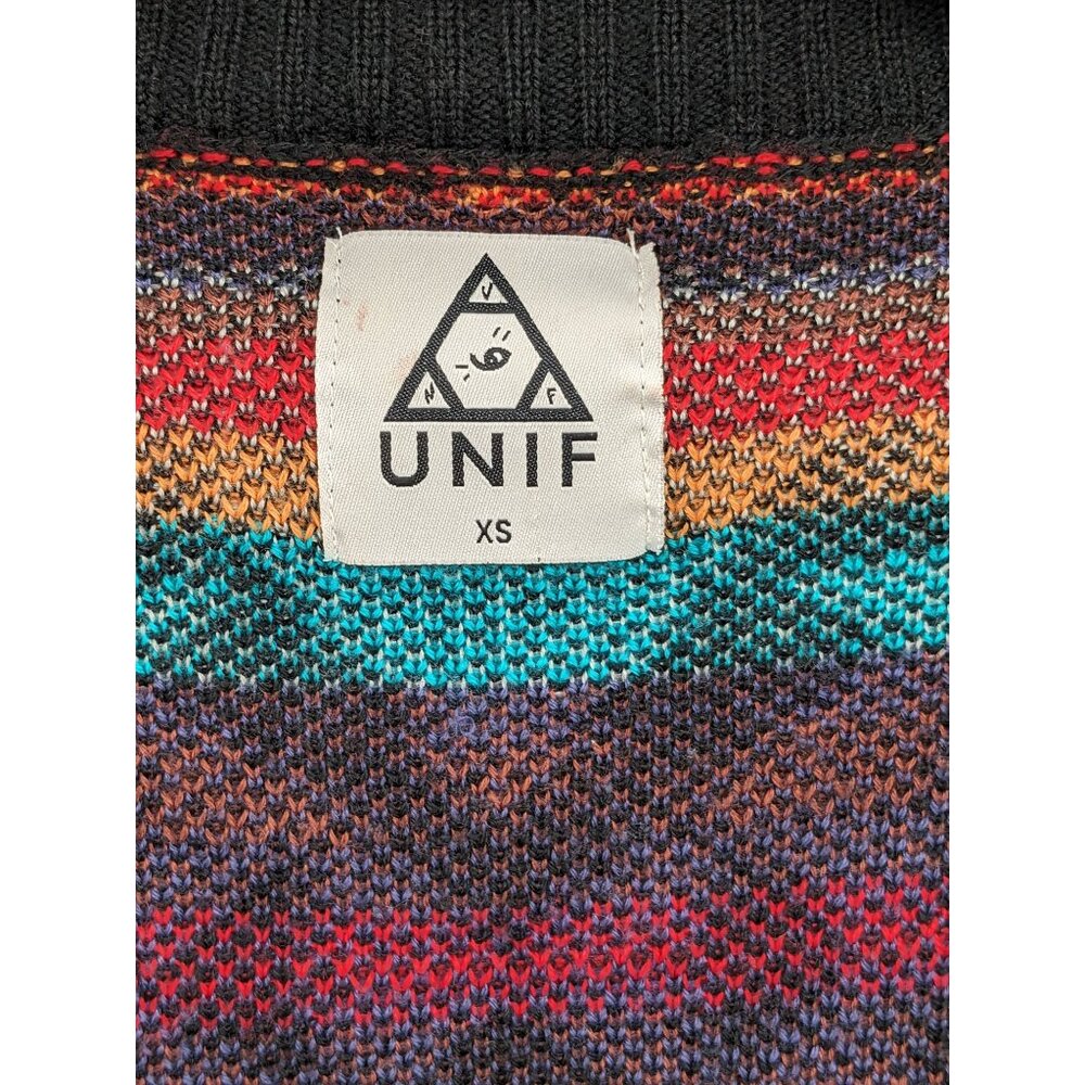 UNIF Knit Cardigan Women Size XS Aztec Pattern Open Front Boho Grunge Y2K Indie - Picture 8 of 10